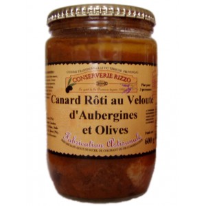 Canard Rôti au Velouté d'Aubergines et Olives﻿